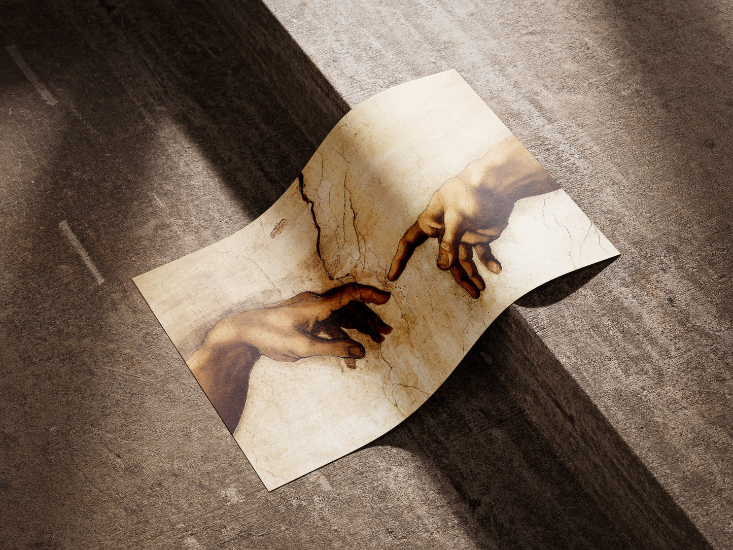 Michelangelo Creation Of Adam Hands Detail Canvas/Poster Art Reproduction, Large Canvas Wall Art, Renaissance Art Classic Painting
